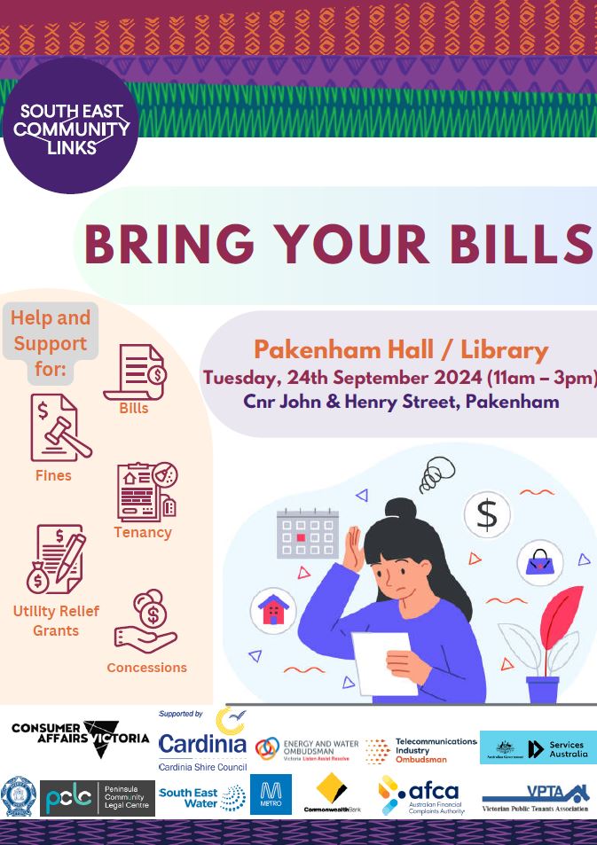 Bring Your Bills Day information flyer